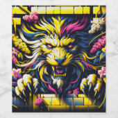 Lion Art Wijn Etiket (Enkel label)