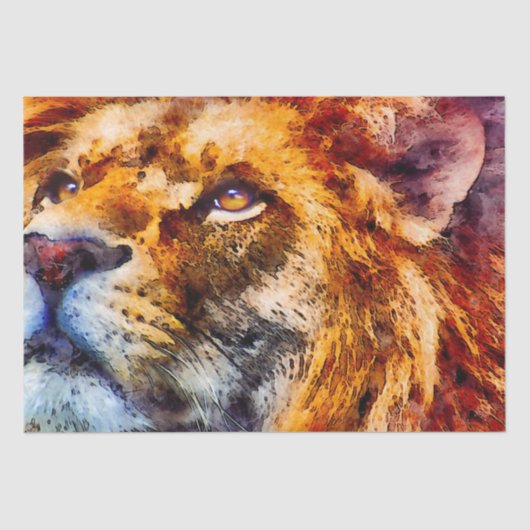 Lion Artistic Waterverf Decoupage Tissue Paper Tissuepapier (Voorkant)