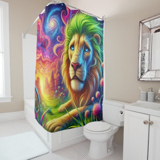 Lion Artwork Douchegordijn (In situ)