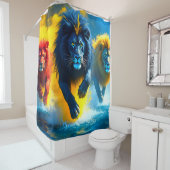 Lion Artwork Douchegordijn (In situ)
