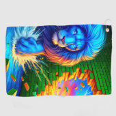 Lion Artwork Golfhanddoek (Horizontaal)