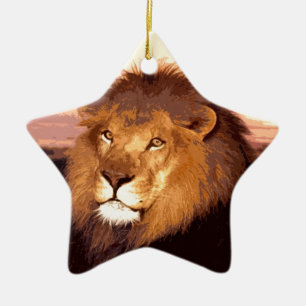 Lion Artwork Keramisch Ornament