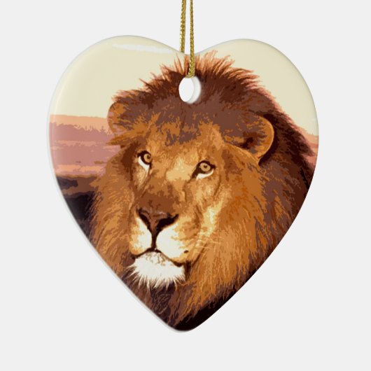 Lion Artwork Keramisch Ornament (Rechts)