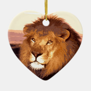 Lion Artwork Keramisch Ornament