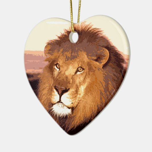 Lion Artwork Keramisch Ornament (Links)
