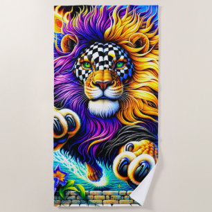 Lion Artwork Strandlaken