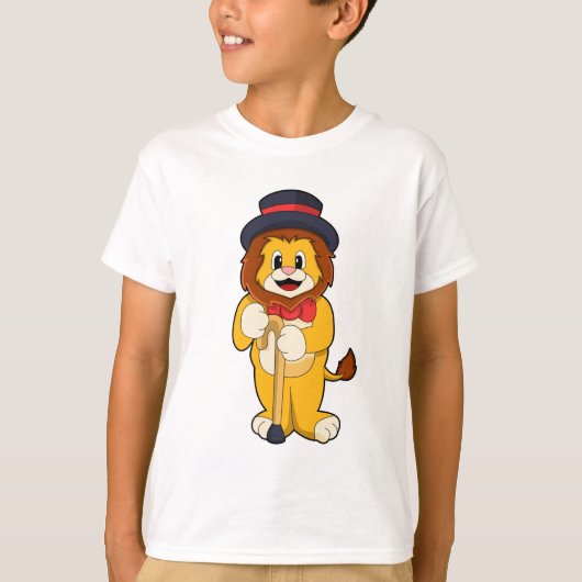 Lion as Gentleman with Pet T-shirt (Voorkant)