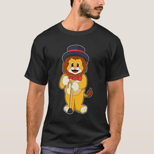 Lion as Gentleman with Pet T-shirt (Voorkant)