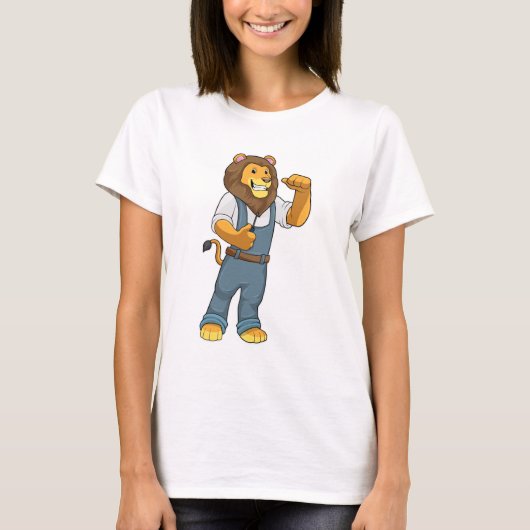 Lion as Handyman Screwdriver T-shirt (Voorkant)