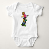 Lion as Skateboarder with Skateboard Romper (Voorkant)