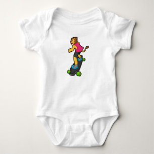 Lion as Skateboarder with Skateboard Romper