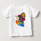 Lion as Snowboarder with Snowboard (Voorkant)