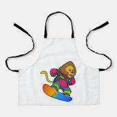 Lion as Snowboarder with Snowboard Schort (Voorkant)
