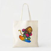 Lion as Snowboarder with Snowboard Tote Bag (Voorkant)