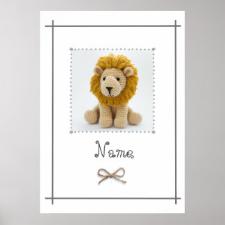Lion au Crochet Décoration de Pépinière Personnali