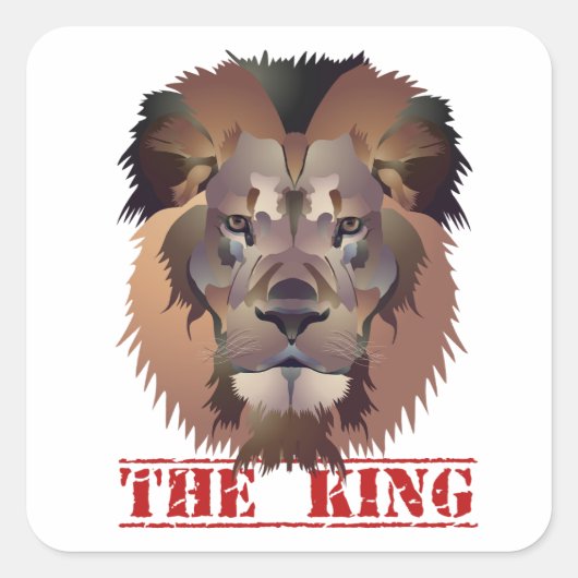 Lion autocollants visage LE ROI (Devant)