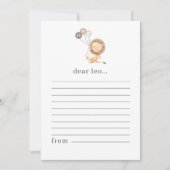 Lion avec 3 ballons Brown Carte de note temps Caps (Devant)