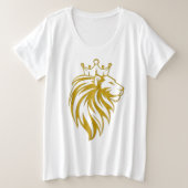 Lion Avec Couronne - Style Or 2 (Design devant)