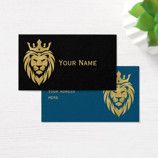 Lion Avec Couronne - Style Or 3 (Bureau)