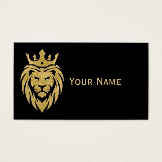 Lion Avec Couronne - Style Or 3 (Devant)