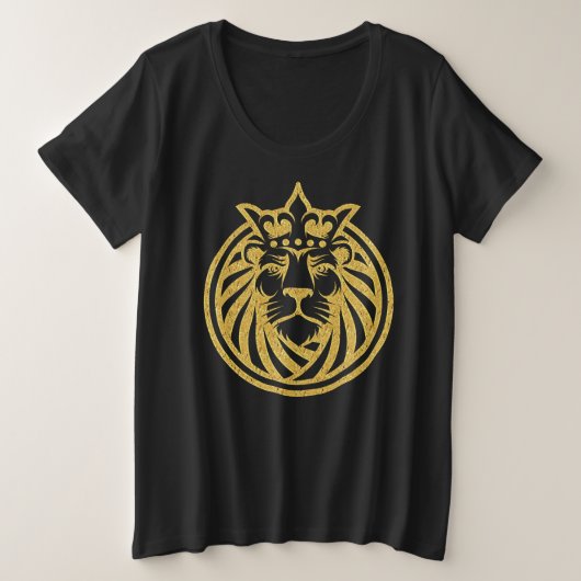 Lion Avec Couronne - Style Or 4 (Design devant)