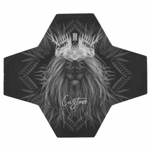 Lion avec monogramme de couronne (Plat)