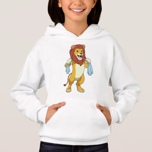 Lion avec serviette pour douche (Devant)