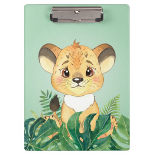 Lion Baby en leder Klembord