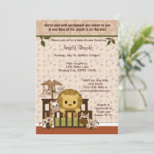 LION Baby shower Invitation Nali Jungle NJL (Debout devant)