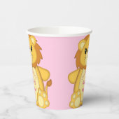 Lion Baby shower Roze Papieren Bekers (Links)
