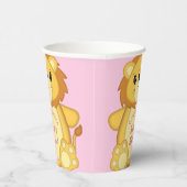 Lion Baby shower Roze Papieren Bekers (Rechts)