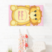 Lion Baby shower Roze Spandoek (Insitu)