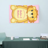 Lion Baby shower Roze Spandoek (Beurs)