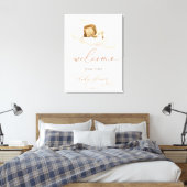 Lion Baby shower Welkom Canvas Afdruk (Insitu (Slaapkamer))