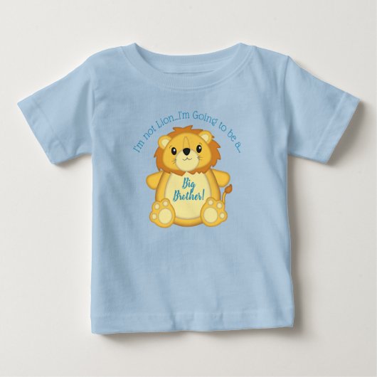Lion Baby shower Zoo Circus Blue Boy (Voorkant)