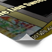 Lion balaie ce soir des affiches amusantes de Lond (Coin)