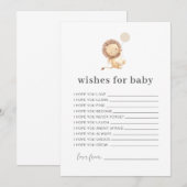 Lion Balloon wenst Baby kaart (Voorkant / Achterkant)