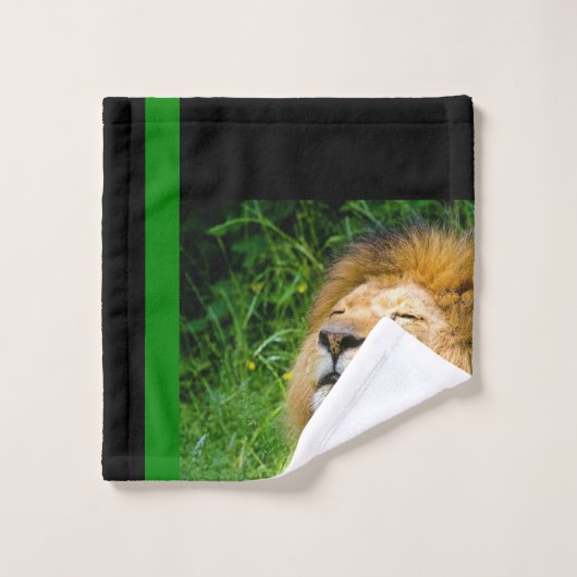 Lion Bathroom Towel Set Bad Handdoek (Wasdoekje)