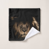 Lion Bathroom Towel Set Bad Handdoek (Wasdoekje)