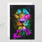 Lion be Brave Bedankkaart (Voorkant / Achterkant)