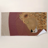 Lion Beach Towel Strandlaken (Voorkant)