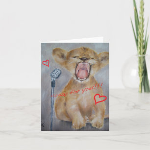 Lion bébé Carte Saint Valentin