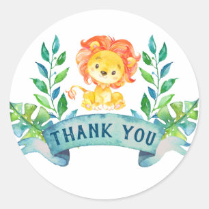 Lion bedankt, Lion Ronde Sticker
