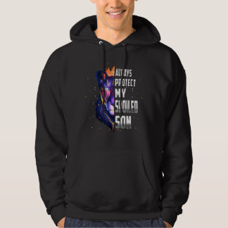 Lion beschermt altijd mijn gesluierde Moederdag Hoodie
