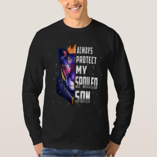 Lion beschermt altijd mijn gesluierde Moederdag T-shirt