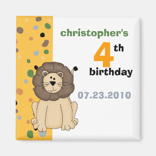 Lion - Birthday Invitation Magnet Magneet