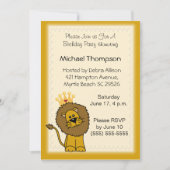 Lion Birthday Invitations Kaart (Voorkant)