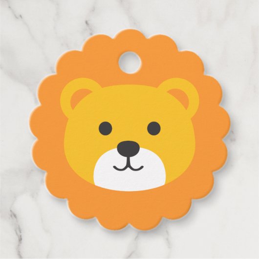 Lion Birthday Kinder kunst Bedankjes Labels (Voorkant)