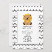Lion Black en White Pattern Baby shower Kaart (Voorkant)
