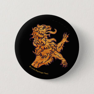 Lion Black Ronde Button 5,7 Cm
